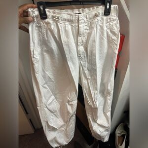 EXCELLENT condition W32 White Parachute Pants by reclaimed vintage